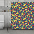Cute Tropical Fruits Pattern Print Polyester Shower Curtain