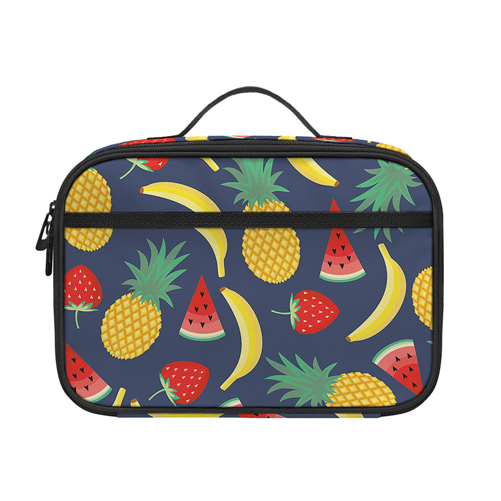 Cute Tropical Fruits Pattern Print Portable Lunch Bag