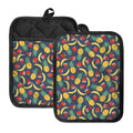 Cute Tropical Fruits Pattern Print Pot Holders With Pocket