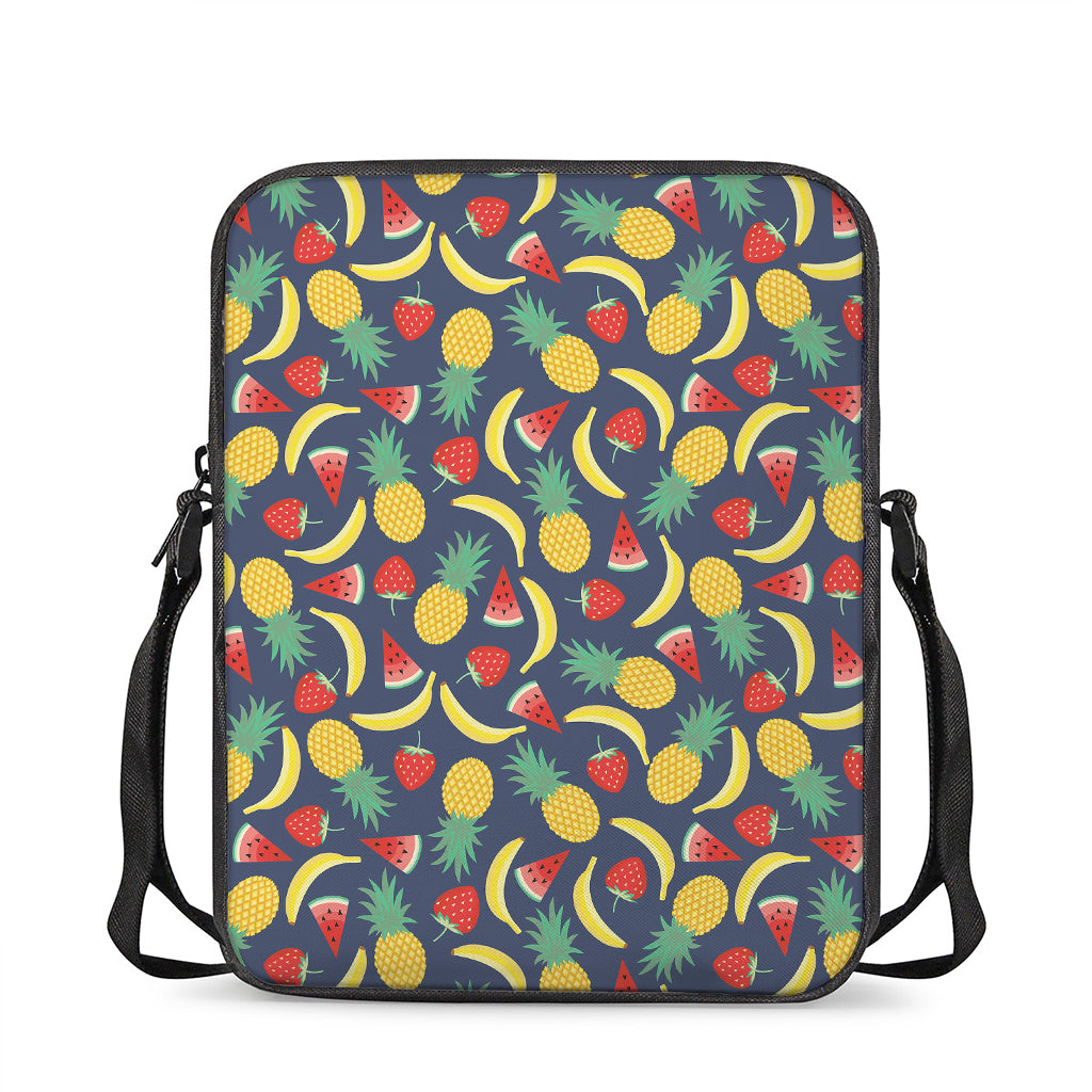 Cute Tropical Fruits Pattern Print Rectangular Crossbody Bag