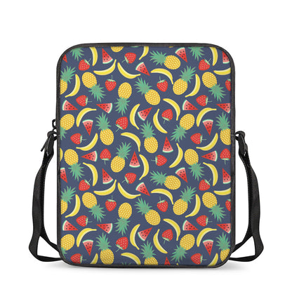 Cute Tropical Fruits Pattern Print Rectangular Crossbody Bag