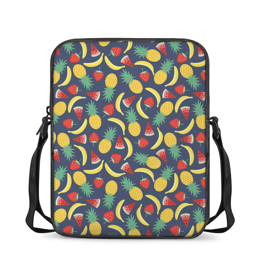 Cute Tropical Fruits Pattern Print Rectangular Crossbody Bag