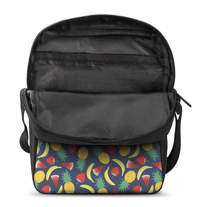 Cute Tropical Fruits Pattern Print Rectangular Crossbody Bag