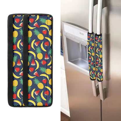 Cute Tropical Fruits Pattern Print Refrigerator Handle Covers