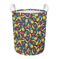 Cute Tropical Fruits Pattern Print Round Laundry Basket