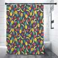 Cute Tropical Fruits Pattern Print Shower Curtain