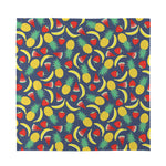 Cute Tropical Fruits Pattern Print Silk Bandana