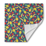 Cute Tropical Fruits Pattern Print Silk Bandana