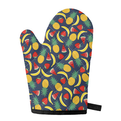 Cute Tropical Fruits Pattern Print Single Oven Mitt