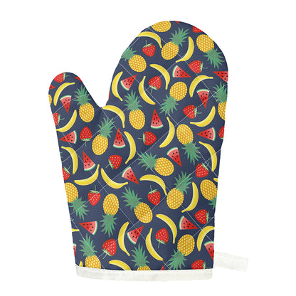 Cute Tropical Fruits Pattern Print Single Oven Mitt