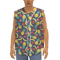 Cute Tropical Fruits Pattern Print Sleeveless Baseball Jersey