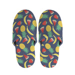 Cute Tropical Fruits Pattern Print Slippers