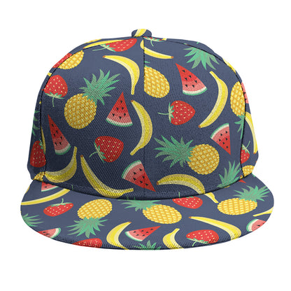 Cute Tropical Fruits Pattern Print Snapback Cap