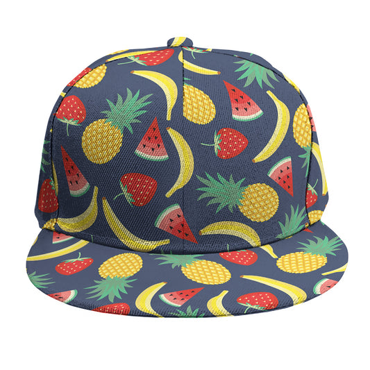 Cute Tropical Fruits Pattern Print Snapback Cap
