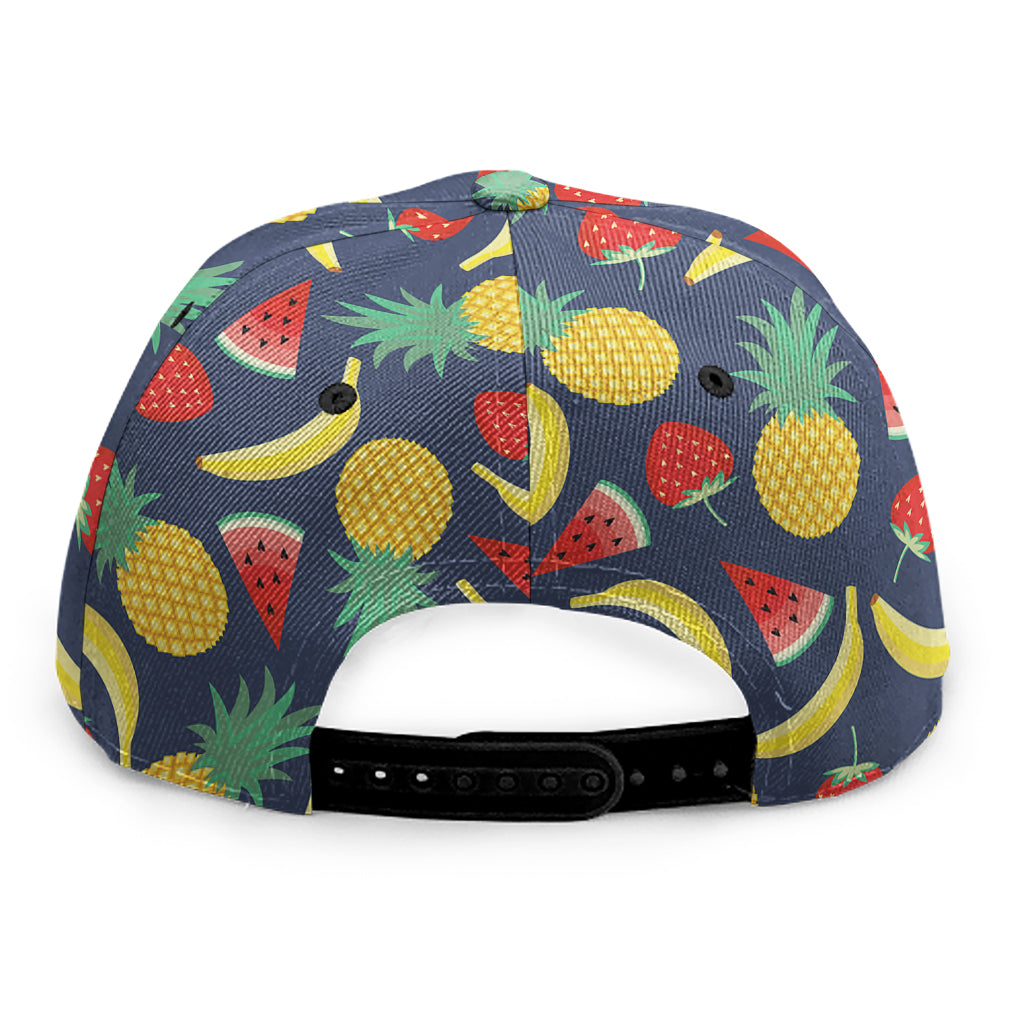Cute Tropical Fruits Pattern Print Snapback Cap