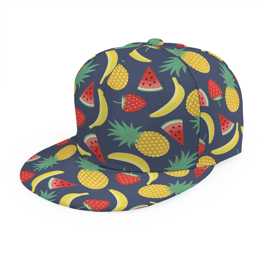 Cute Tropical Fruits Pattern Print Snapback Cap