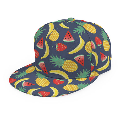 Cute Tropical Fruits Pattern Print Snapback Cap