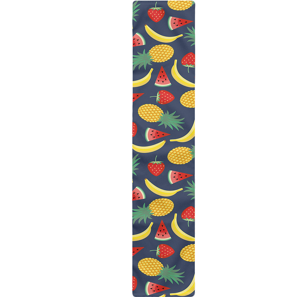 Cute Tropical Fruits Pattern Print Table Runner