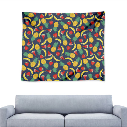 Cute Tropical Fruits Pattern Print Tapestry