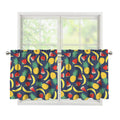 Cute Tropical Fruits Pattern Print Tier Curtains