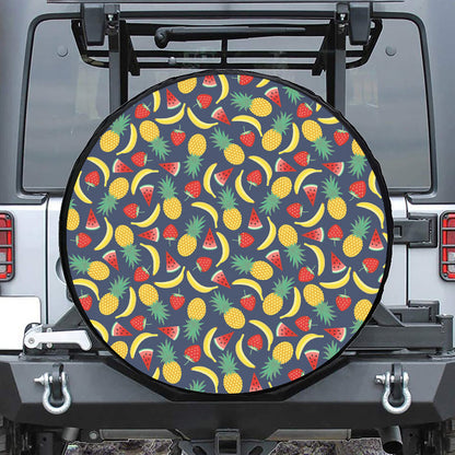 Cute Tropical Fruits Pattern Print Tire Cover