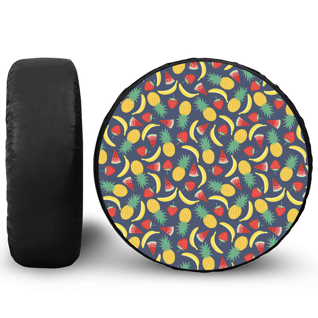 Cute Tropical Fruits Pattern Print Tire Cover