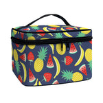 Cute Tropical Fruits Pattern Print Travel Makeup Bag