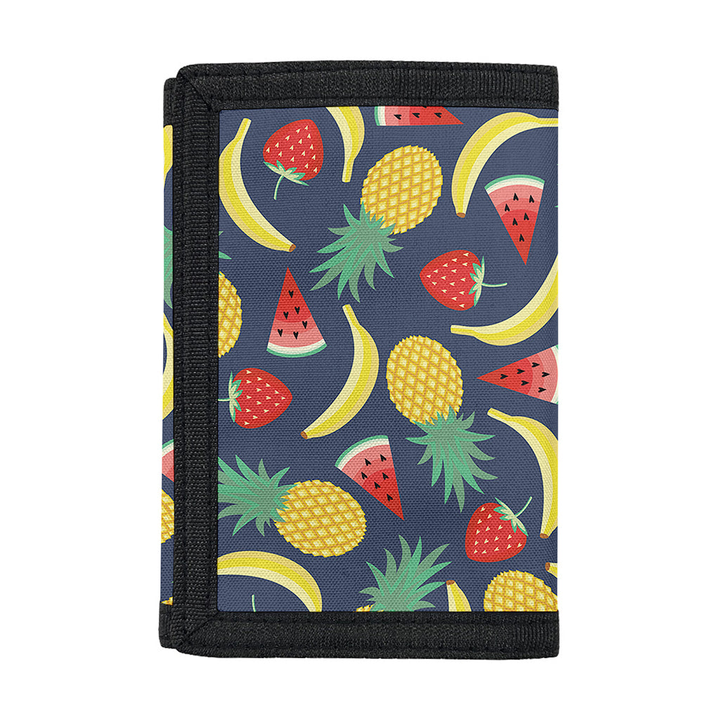 Cute Tropical Fruits Pattern Print Trifold Wallet