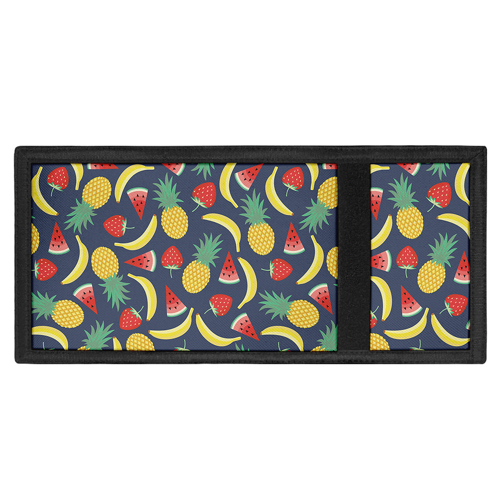 Cute Tropical Fruits Pattern Print Trifold Wallet