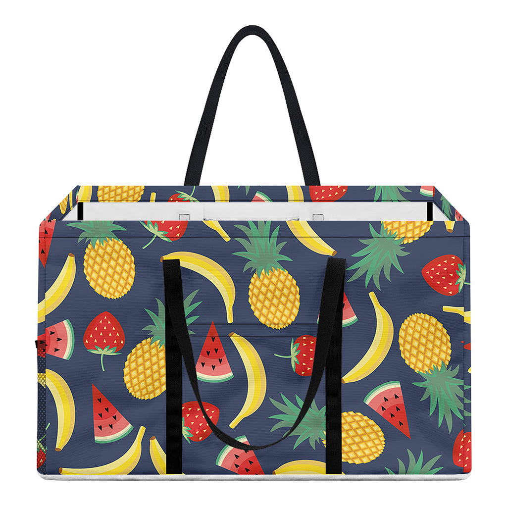 Cute Tropical Fruits Pattern Print Utility Tote Bag