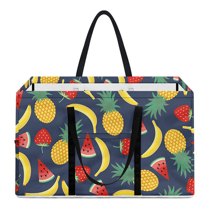Cute Tropical Fruits Pattern Print Utility Tote Bag