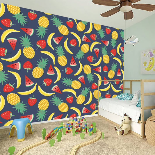 Cute Tropical Fruits Pattern Print Wall Sticker