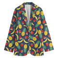 Cute Tropical Fruits Pattern Print Women's Blazer