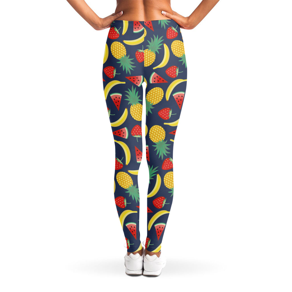 Cute Tropical Fruits Pattern Print Women's Leggings