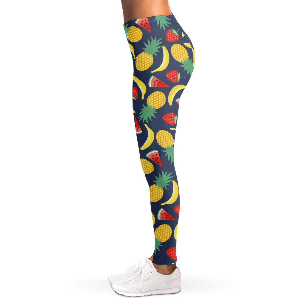 Cute Tropical Fruits Pattern Print Women's Leggings