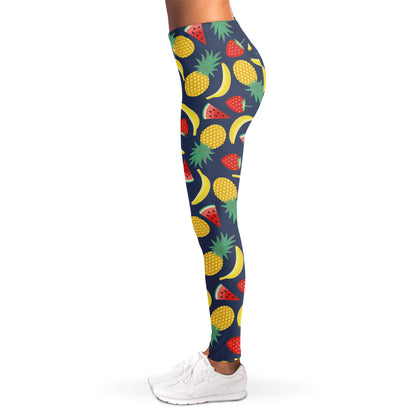 Cute Tropical Fruits Pattern Print Women's Leggings