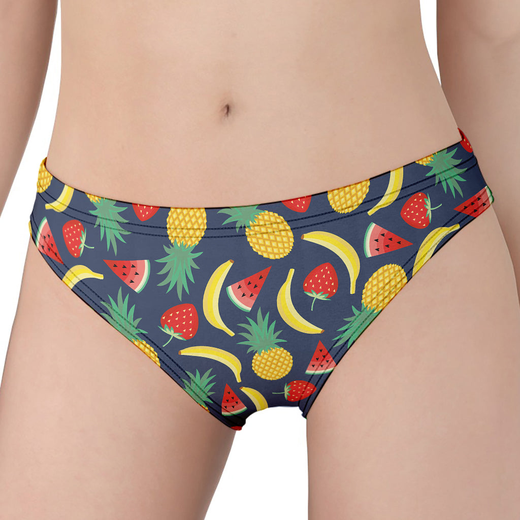 Cute Tropical Fruits Pattern Print Women's Panties