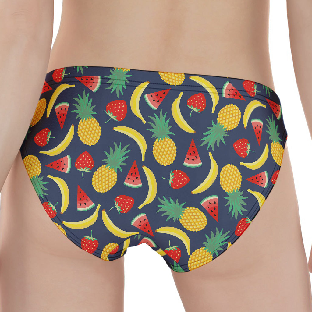 Cute Tropical Fruits Pattern Print Women's Panties