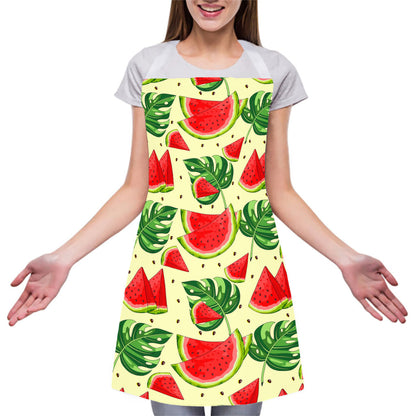 Cute Tropical Watermelon Pattern Print Adjustable Apron