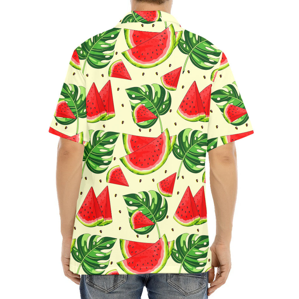 Cute Tropical Watermelon Pattern Print Aloha Shirt