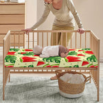 Cute Tropical Watermelon Pattern Print Baby Crib Sheet