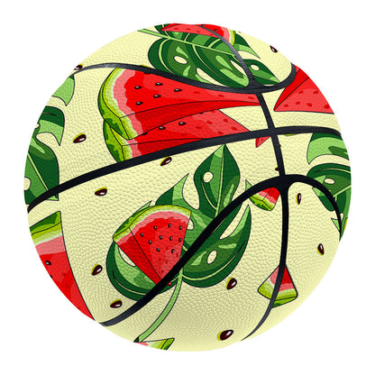 Cute Tropical Watermelon Pattern Print Basketball