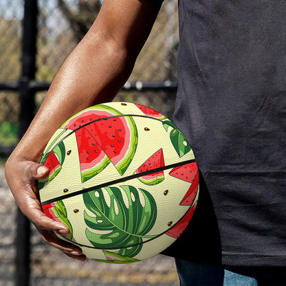 Cute Tropical Watermelon Pattern Print Basketball