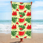 Cute Tropical Watermelon Pattern Print Beach Towel