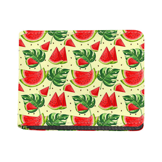 Cute Tropical Watermelon Pattern Print Bifold Wallet