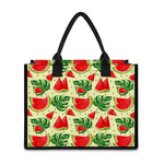 Cute Tropical Watermelon Pattern Print Canvas Tote Bag
