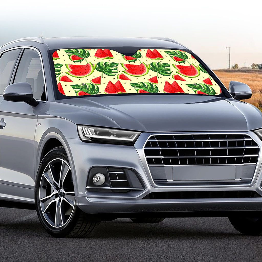 Cute Tropical Watermelon Pattern Print Car Windshield Sun Shade