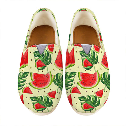 Cute Tropical Watermelon Pattern Print Casual Shoes
