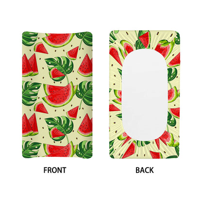 Cute Tropical Watermelon Pattern Print Changing Pad Cover