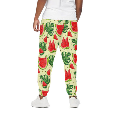 Cute Tropical Watermelon Pattern Print Cotton Pants
